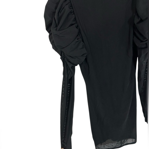 Ted Baker Women's Black Ruched Mesh Bodycon Mini Dress Size Us 2 (ted 0) $225 - Picture 7 of 11